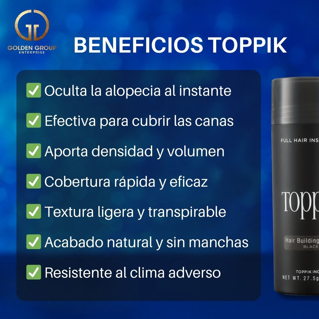 Fibra Capilar Toppik Original | Volumen Instantáneo y Cobertura Natural (27.5 g)