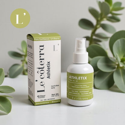 Spray Athletix de Le'côterra para pies y zapatos con tea tree y menta, protección de 48 horas sin alcohol