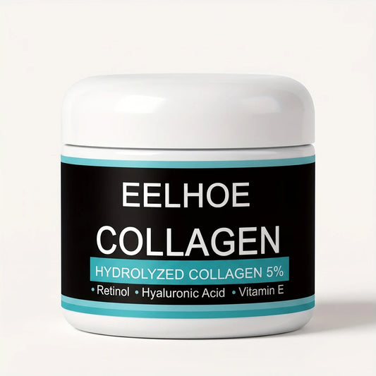 Colágeno Eelhoe, tarro de crema anti-edad de 30 ml sobre fondo claro