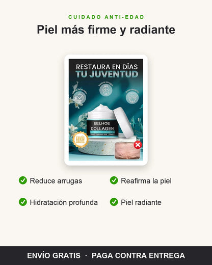 Eelhoe Colágeno - beneficios: reduce arrugas, reafirma, hidrata, piel radiante