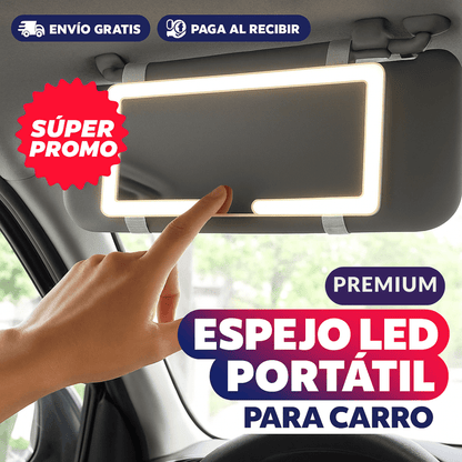 💡 Espejo LED de Maquillaje para Carro – Recargable & de Lujo 💄🚗 - Golden Group Enterprise