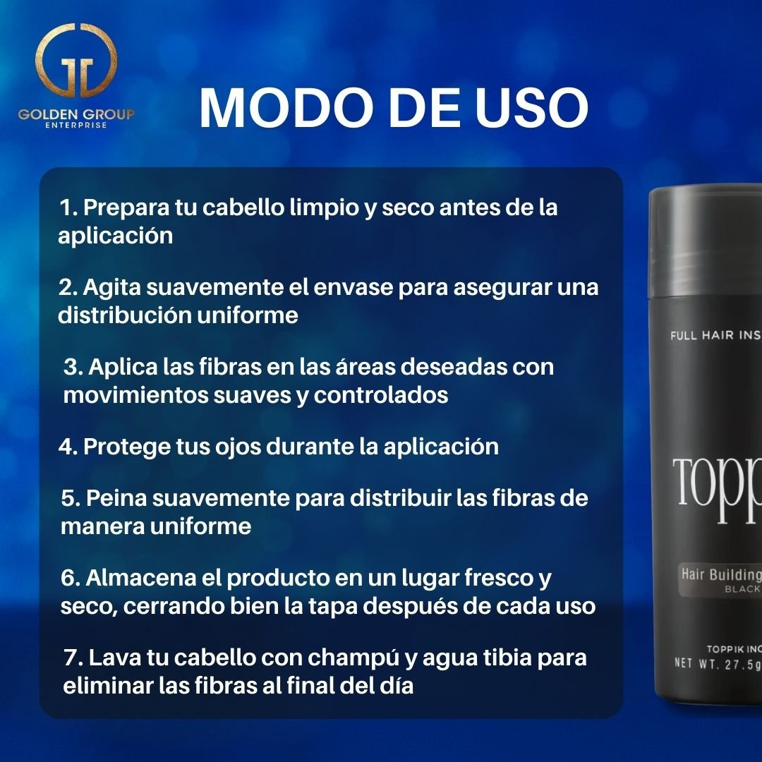 FIBRA CAPILAR TOPPIK UPSELL - Golden Group Enterprise