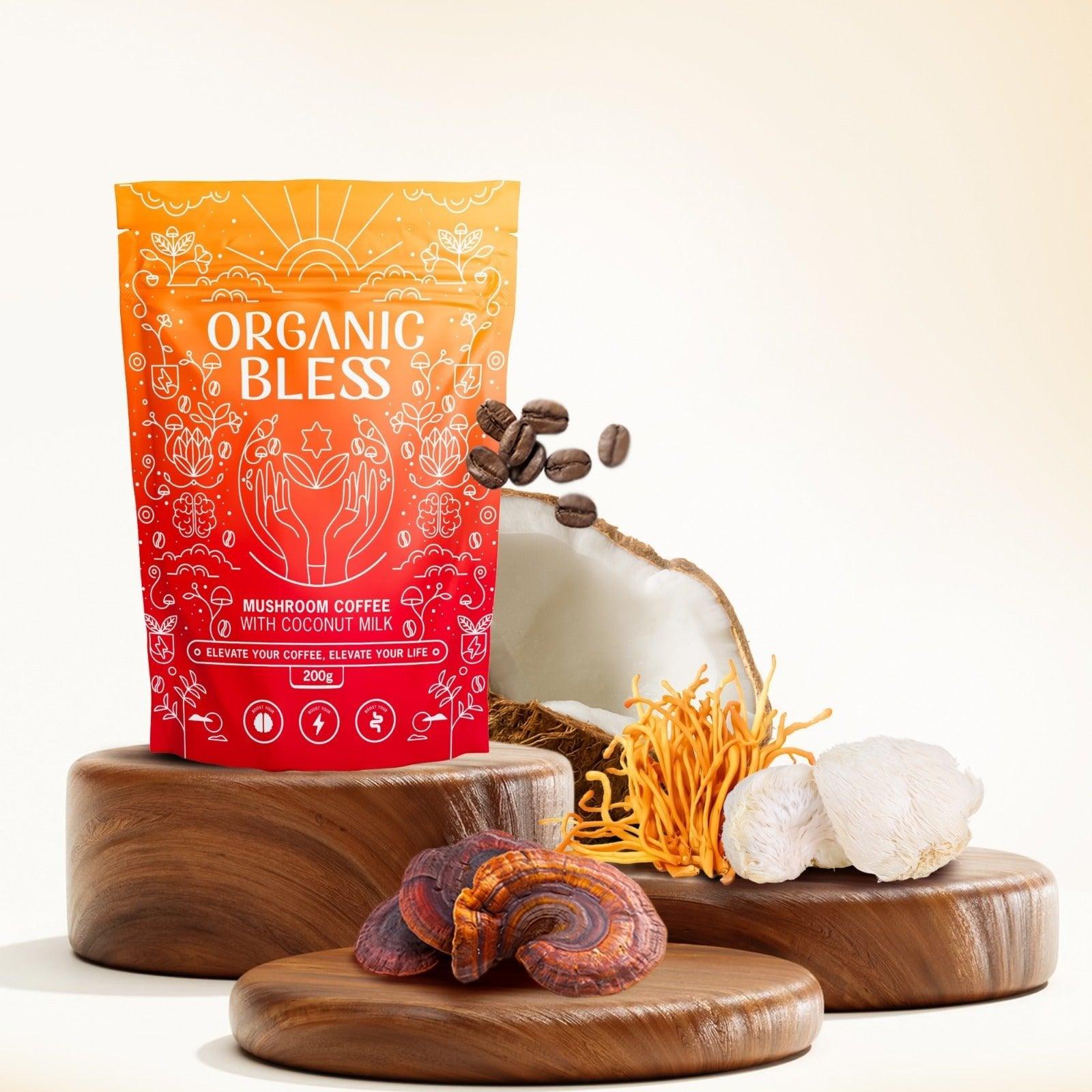 ORGANIC BLESS - CAFE DE HONGOS INSTANTANEO - Golden Group Enterprise