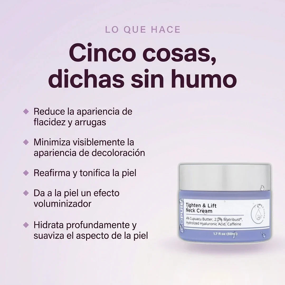 Beneficios de la crema reafirmante de cuello y escote